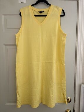 Lands' End Lemon Yellow Crewneck Top